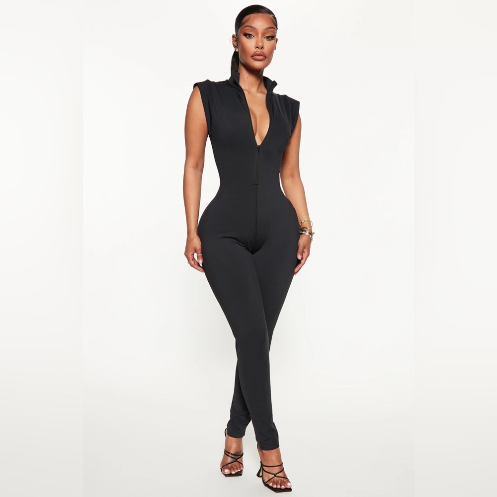 Fashion Nova Casual Day Jumpsuit Black